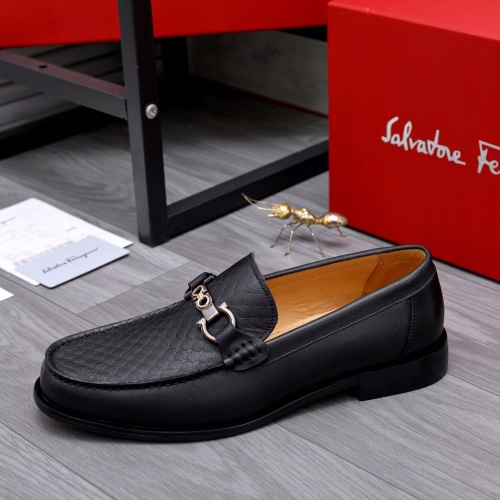 Replica Salvatore Ferragamo Leather Shoes For Men #1049086 $82.00 USD for Wholesale