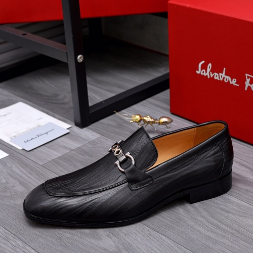 Replica Salvatore Ferragamo Leather Shoes For Men #1049091 $82.00 USD for Wholesale