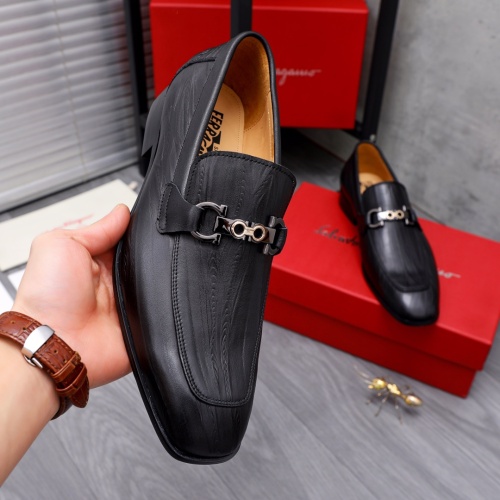 Replica Salvatore Ferragamo Leather Shoes For Men #1049091 $82.00 USD for Wholesale