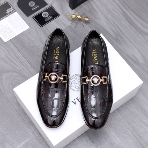 Replica Versace Leather Shoes For Men #1049115 $80.00 USD for Wholesale