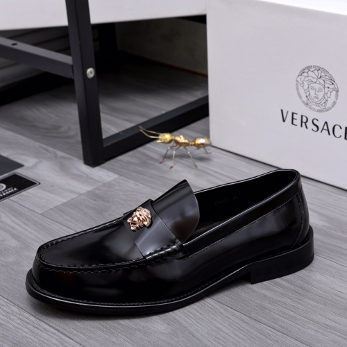 Replica Versace Leather Shoes For Men #1049151 $80.00 USD for Wholesale