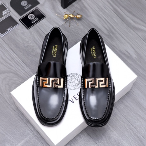 Replica Versace Leather Shoes For Men #1049153 $80.00 USD for Wholesale