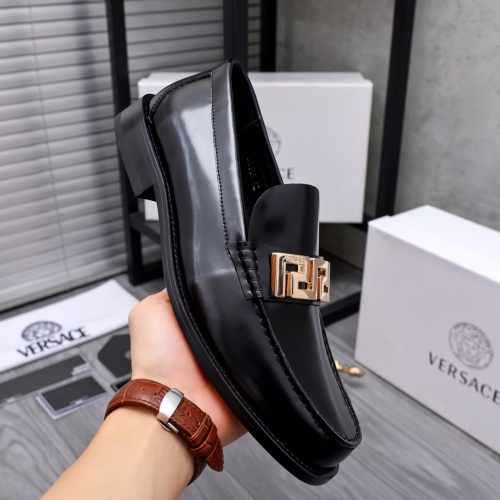 Replica Versace Leather Shoes For Men #1049153 $80.00 USD for Wholesale