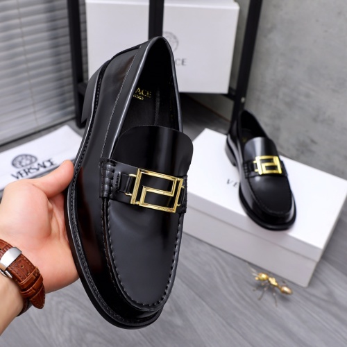 Replica Versace Leather Shoes For Men #1049154 $80.00 USD for Wholesale