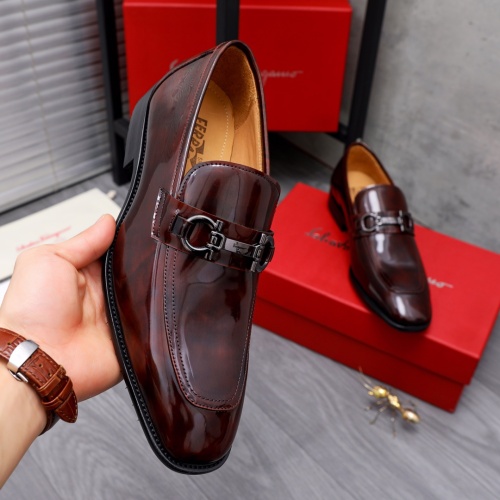 Replica Salvatore Ferragamo Leather Shoes For Men #1049170 $82.00 USD for Wholesale
