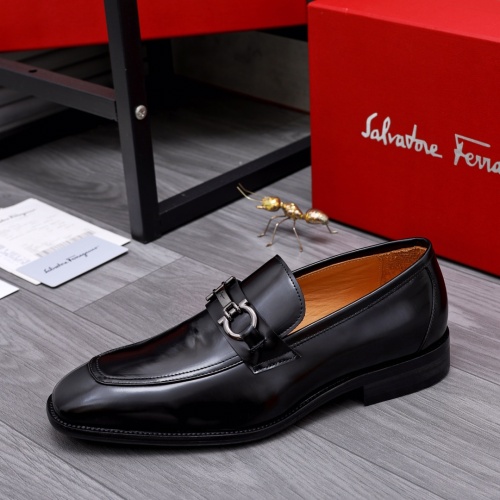 Replica Salvatore Ferragamo Leather Shoes For Men #1049171 $82.00 USD for Wholesale