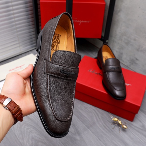 Replica Salvatore Ferragamo Leather Shoes For Men #1049172 $82.00 USD for Wholesale