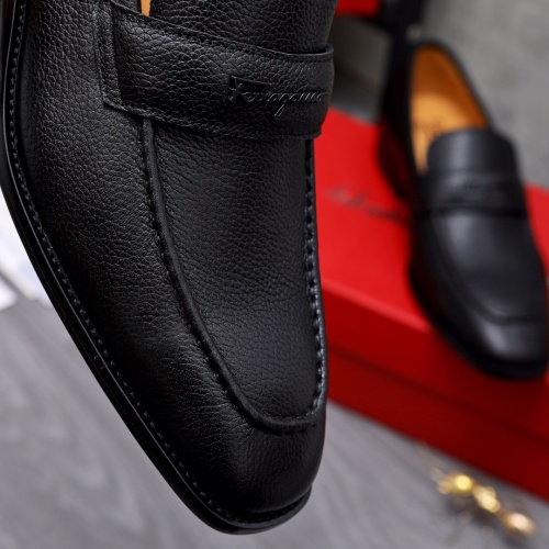 Replica Salvatore Ferragamo Leather Shoes For Men #1049173 $82.00 USD for Wholesale