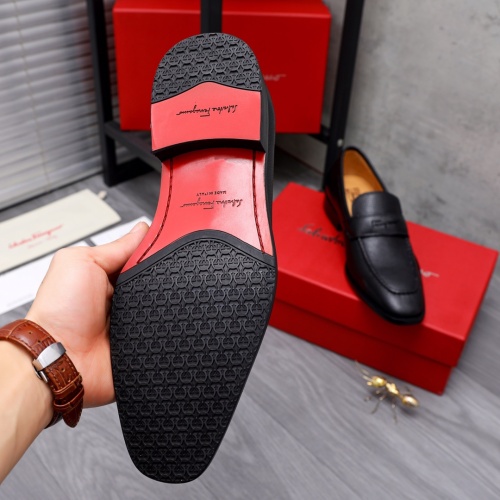 Replica Salvatore Ferragamo Leather Shoes For Men #1049173 $82.00 USD for Wholesale