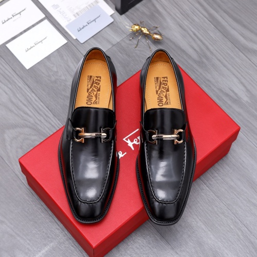 Replica Salvatore Ferragamo Leather Shoes For Men #1049174 $82.00 USD for Wholesale