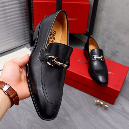Replica Salvatore Ferragamo Leather Shoes For Men #1049174 $82.00 USD for Wholesale