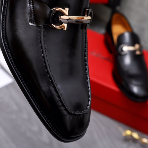 Replica Salvatore Ferragamo Leather Shoes For Men #1049175 $82.00 USD for Wholesale