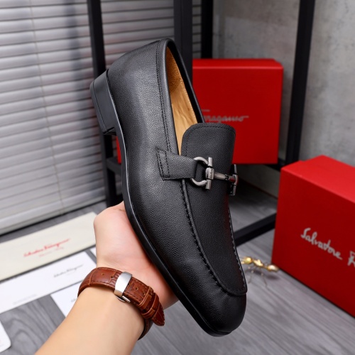 Replica Salvatore Ferragamo Leather Shoes For Men #1049176 $82.00 USD for Wholesale