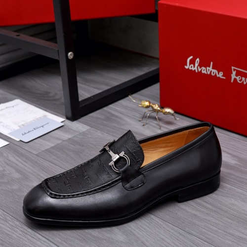 Replica Salvatore Ferragamo Leather Shoes For Men #1049180 $82.00 USD for Wholesale