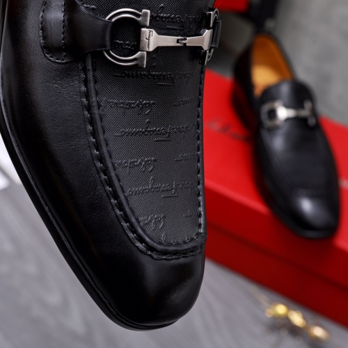 Replica Salvatore Ferragamo Leather Shoes For Men #1049180 $82.00 USD for Wholesale