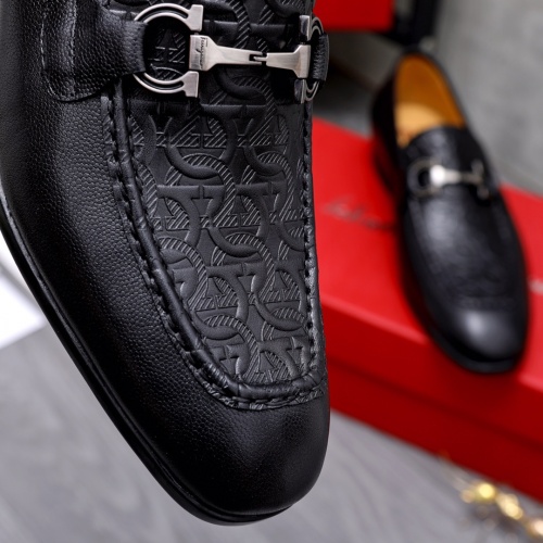 Replica Salvatore Ferragamo Leather Shoes For Men #1049182 $82.00 USD for Wholesale