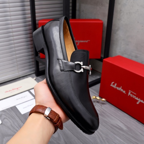 Replica Salvatore Ferragamo Leather Shoes For Men #1049187 $82.00 USD for Wholesale