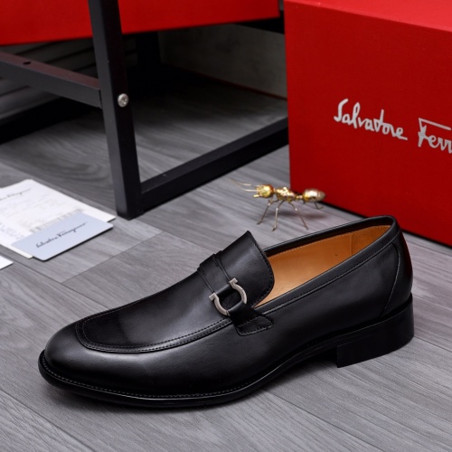 Replica Salvatore Ferragamo Leather Shoes For Men #1049188 $82.00 USD for Wholesale