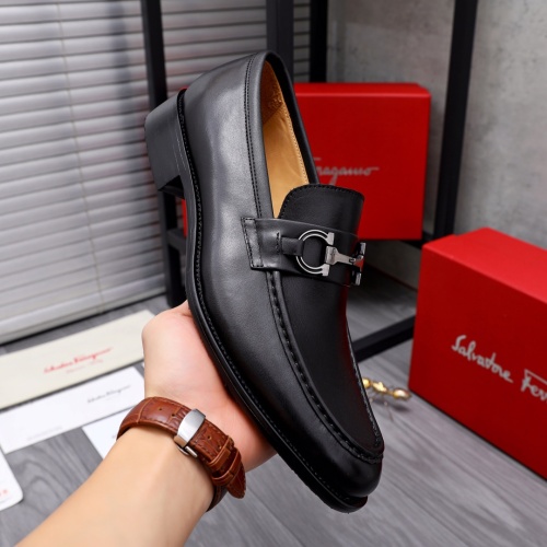 Replica Salvatore Ferragamo Leather Shoes For Men #1049189 $82.00 USD for Wholesale