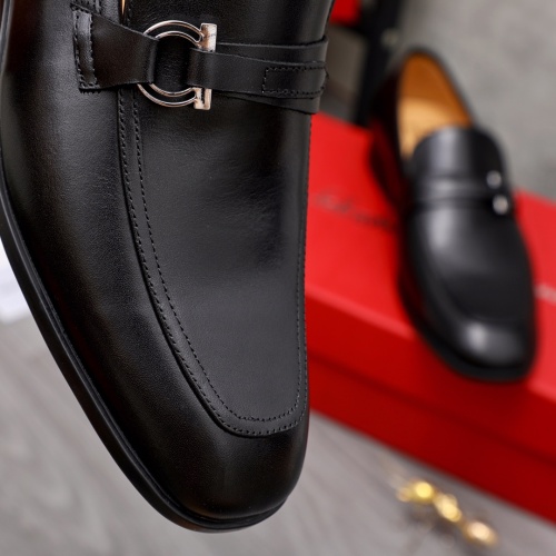 Replica Salvatore Ferragamo Leather Shoes For Men #1049257 $88.00 USD for Wholesale