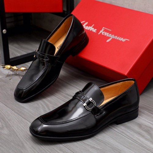 Salvatore Ferragamo Leather Shoes For Men #1049258 $88.00 USD, Wholesale Replica Salvatore Ferragamo Leather Shoes