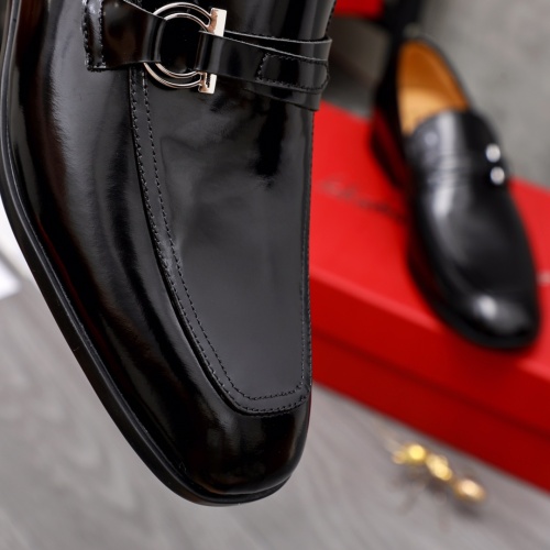 Replica Salvatore Ferragamo Leather Shoes For Men #1049258 $88.00 USD for Wholesale