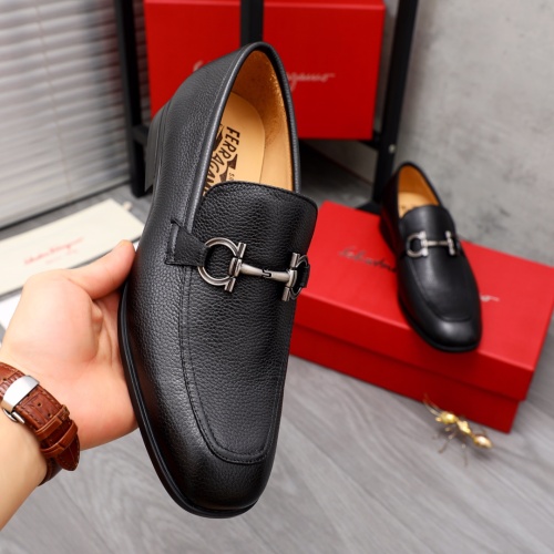 Replica Salvatore Ferragamo Leather Shoes For Men #1049259 $88.00 USD for Wholesale