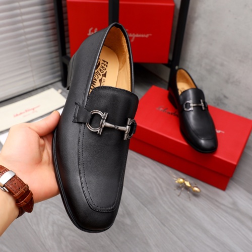 Replica Salvatore Ferragamo Leather Shoes For Men #1049260 $88.00 USD for Wholesale
