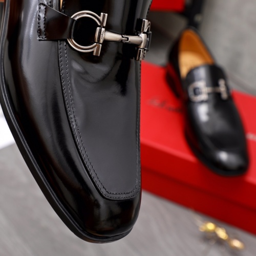 Replica Salvatore Ferragamo Leather Shoes For Men #1049261 $88.00 USD for Wholesale