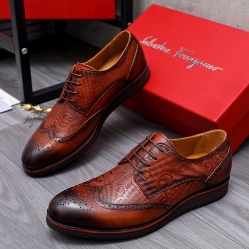 Salvatore Ferragamo Leather Shoes For Men #1049264