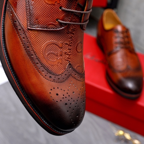 Replica Salvatore Ferragamo Leather Shoes For Men #1049264 $82.00 USD for Wholesale