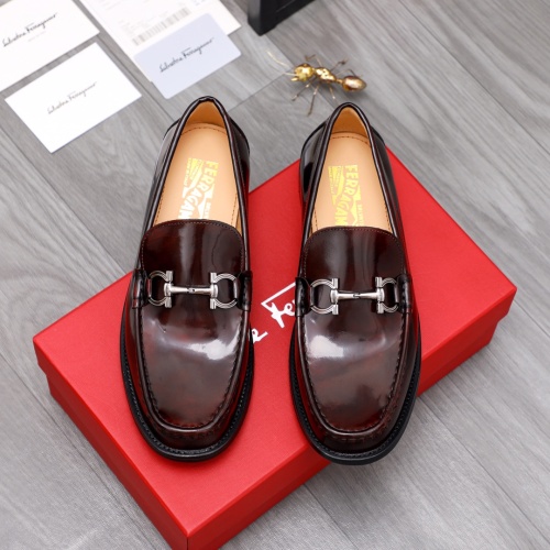 Replica Salvatore Ferragamo Leather Shoes For Men #1049270 $82.00 USD for Wholesale