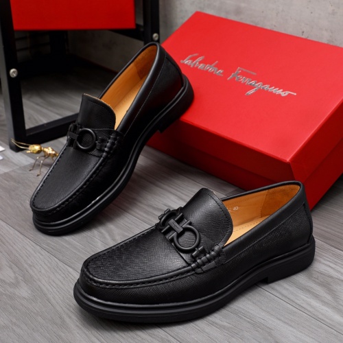 Salvatore Ferragamo Leather Shoes For Men #1049272 $82.00 USD, Wholesale Replica Salvatore Ferragamo Leather Shoes