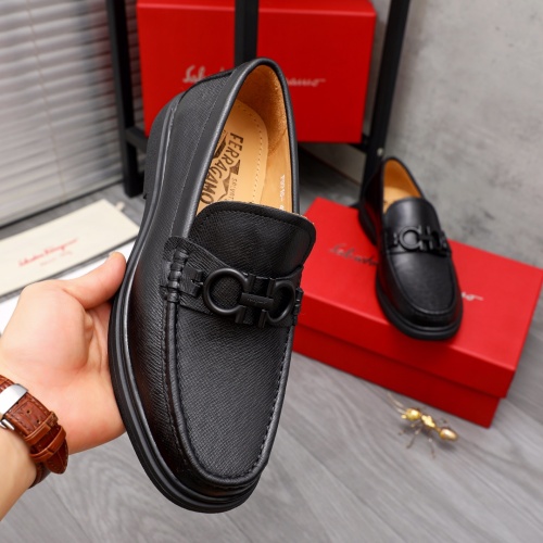 Replica Salvatore Ferragamo Leather Shoes For Men #1049272 $82.00 USD for Wholesale