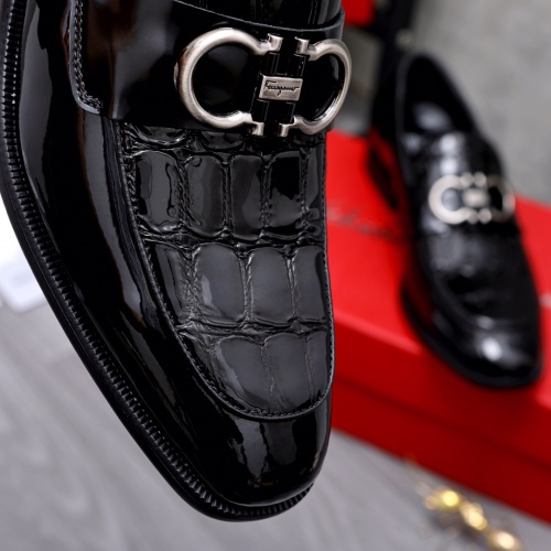 Replica Salvatore Ferragamo Leather Shoes For Men #1049273 $80.00 USD for Wholesale