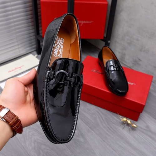 Replica Salvatore Ferragamo Leather Shoes For Men #1049276 $76.00 USD for Wholesale