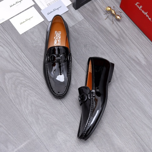 Replica Salvatore Ferragamo Leather Shoes For Men #1049276 $76.00 USD for Wholesale