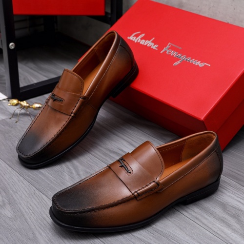 Salvatore Ferragamo Leather Shoes For Men #1049277 $76.00 USD, Wholesale Replica Salvatore Ferragamo Leather Shoes
