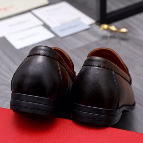 Replica Salvatore Ferragamo Leather Shoes For Men #1049277 $76.00 USD for Wholesale