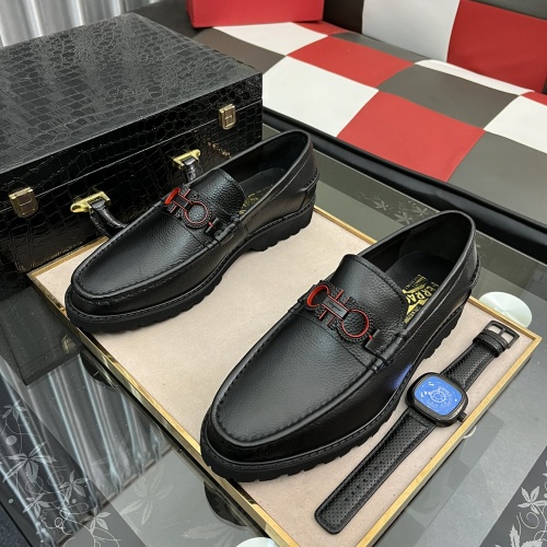 Salvatore Ferragamo Leather Shoes For Men #1049332 $88.00 USD, Wholesale Replica Salvatore Ferragamo Leather Shoes