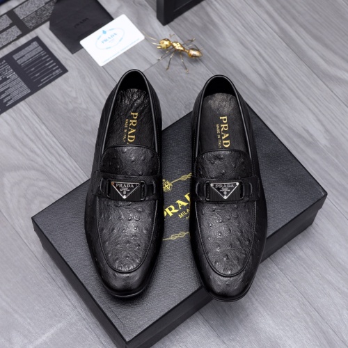 Replica Prada Leather Shoes For Men #1049346 $80.00 USD for Wholesale