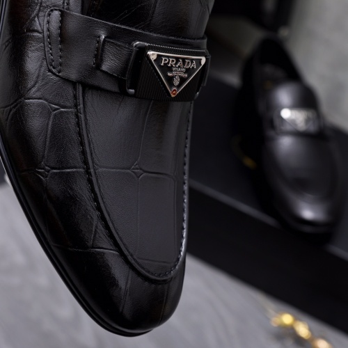 Replica Prada Leather Shoes For Men #1049347 $80.00 USD for Wholesale