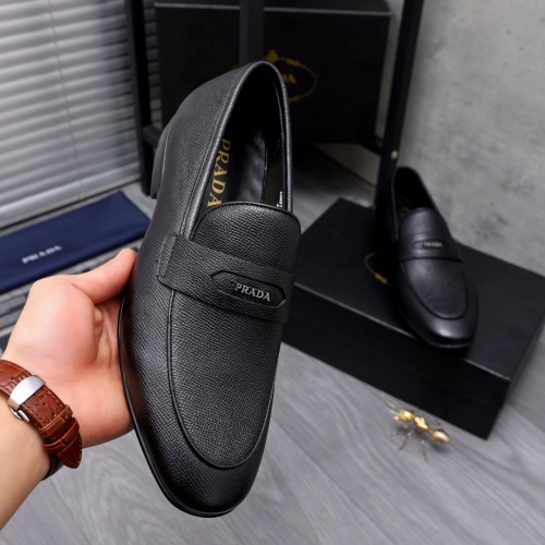 Replica Prada Leather Shoes For Men #1049349 $80.00 USD for Wholesale