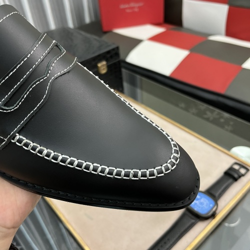 Replica Salvatore Ferragamo Leather Shoes For Men #1049370 $85.00 USD for Wholesale