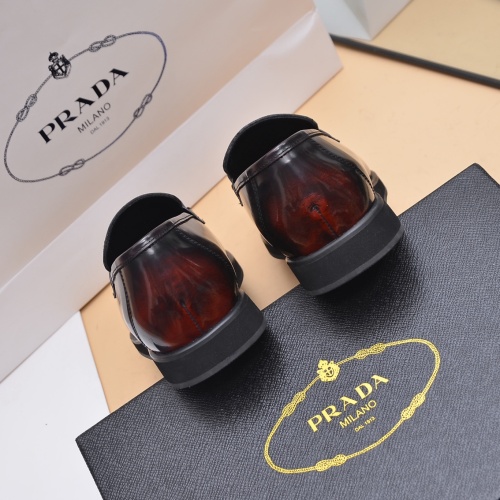 Replica Prada Leather Shoes For Men #1049456 $102.00 USD for Wholesale