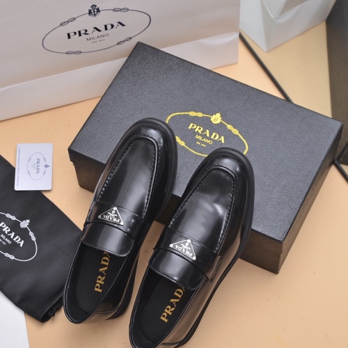 Replica Prada Leather Shoes For Men #1049459 $102.00 USD for Wholesale