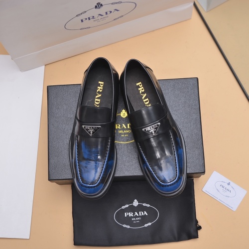 Replica Prada Leather Shoes For Men #1049460 $102.00 USD for Wholesale