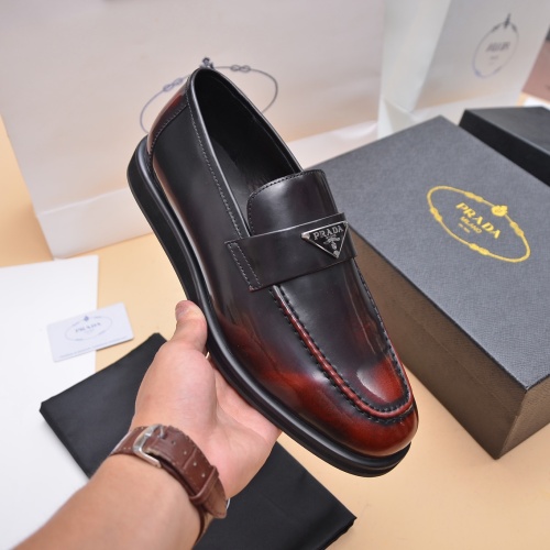 Replica Prada Leather Shoes For Men #1049461 $102.00 USD for Wholesale