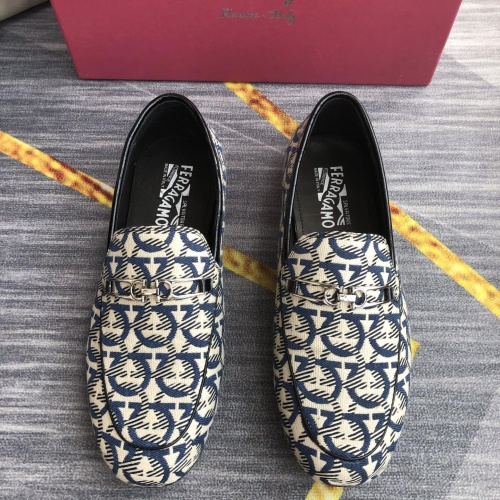 Replica Salvatore Ferragamo Leather Shoes For Men #1049726 $98.00 USD for Wholesale