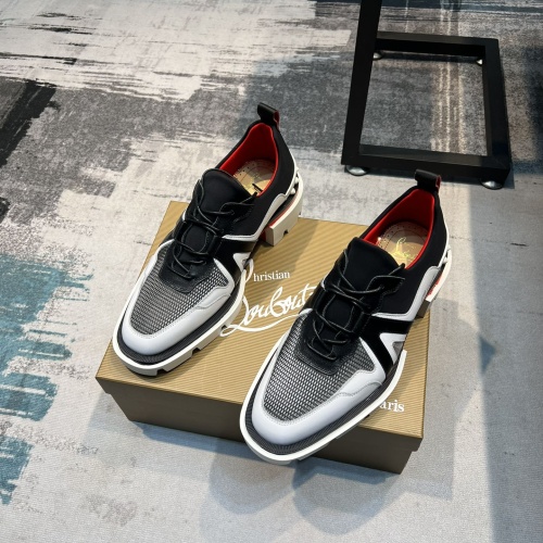 Replica Christian Louboutin Leather Shoes For Men #1050101 $118.00 USD for Wholesale